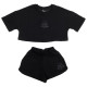 Target Παιδικό σετ Loose Crop Top & Shorts Single Jersey Set ''Awesome''